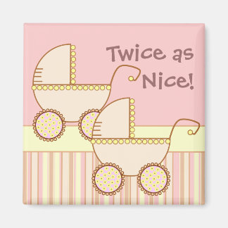 Double portage Twin Girls Magnet