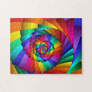 Double Rainbow Spiral Puzzle Legpuzzel