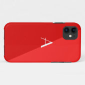 Double rouge Monogramme iPhone 5 Coque (Dos (Horizontal))