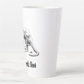 Double Shot Kangaroo Tennis Player Latte Mok (Voorkant)