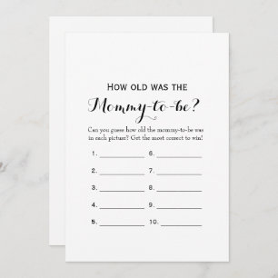 Double Side-2 Baby shower games — Hoe oud   Advies Kaart