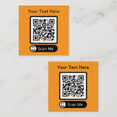 Double Side Scannable QR Code  Vierkante Visitekaartje (Voorkant / Achterkant)