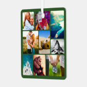 Double Sided 18 Photo Rounded Metal Ornament (Voorkant links)