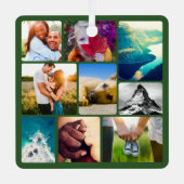 Double Sided 18 Photo Rounded Metal Ornament (Voorkant)