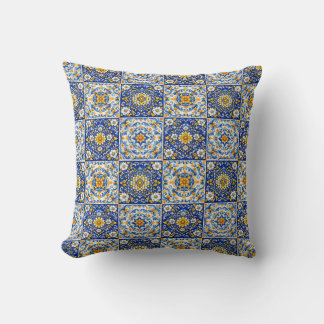 Double‑Sided Azulejo Cozy Pillow Kussen