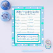 Double Sided Baby shower Games Flyer (Enkel)