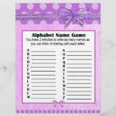 Double Sided Baby shower Games Flyer (Achterkant)