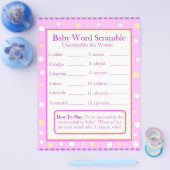 Double Sided Baby shower Games Flyer (Enkel)