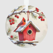 Double Sided Christmas Cardinals Ornament (achterkant)