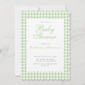 Double Sided Green Baby Shower Invitation (Devant)