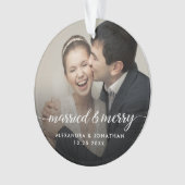 Double sided Married & Merry Newlywed Custom Photo (devant)