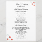 Double Sided -Menu/Wedding Ceremony Program Programma (Achterkant)