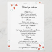 Double Sided -Menu/Wedding Ceremony Program Programma (Voorkant / Achterkant)