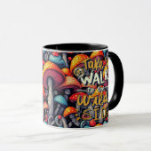 Double-Sided Mushroom Magic Retro Mug (Devant droit)
