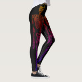Double Skeletons humains Leggings noirs (Droite)