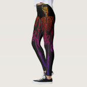 Double Skeletons humains Leggings noirs (Gauche)
