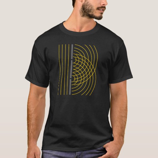 Double Slit Light Wave Particle Science Experiment T-shirt (Voorkant)
