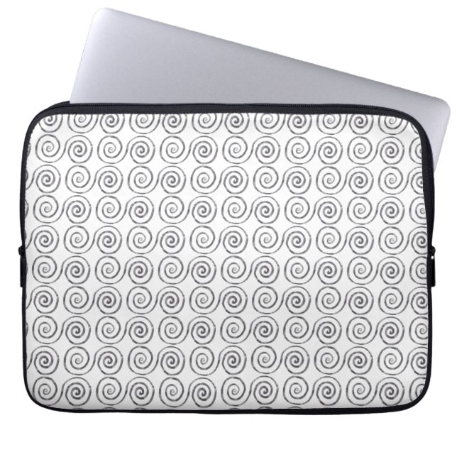 Double Spiral Celtic Pattern Laptop Sleeve (Voorkant)