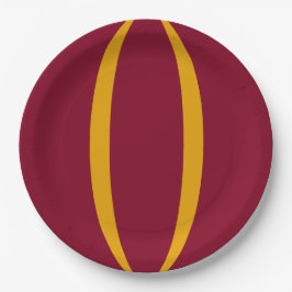 Double Stripe Custom Party Paper Plate Papieren Bordje