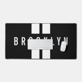 Double Stripes Custom Name Racing Fan Race Classic Bureaumat (Keyboard & Muis)