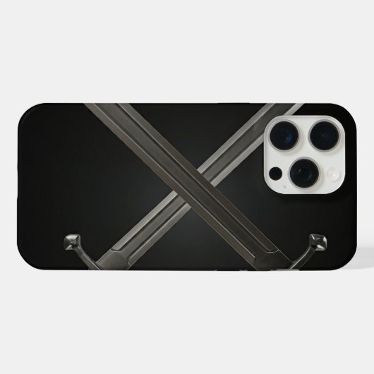 double swords hoesje iPhone hoesje (Achterkant horizontaal)