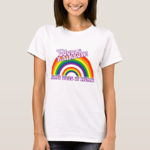 Double T-shirt d'arc-en-ciel