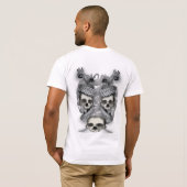 Double T-shirt de dragon et de crâne (Dos entier)