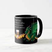 Double tasse de café de dragon (Devant droit)
