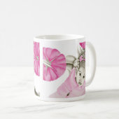 Double tasse de la fille 3 roses (Devant droit)