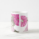 Double tasse de la fille 3 roses (Centre)