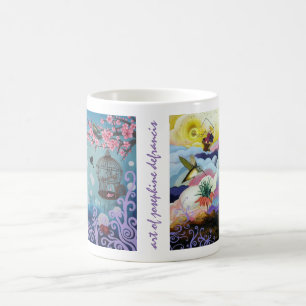 Double tasse de peintures par Josephine DeFrancis