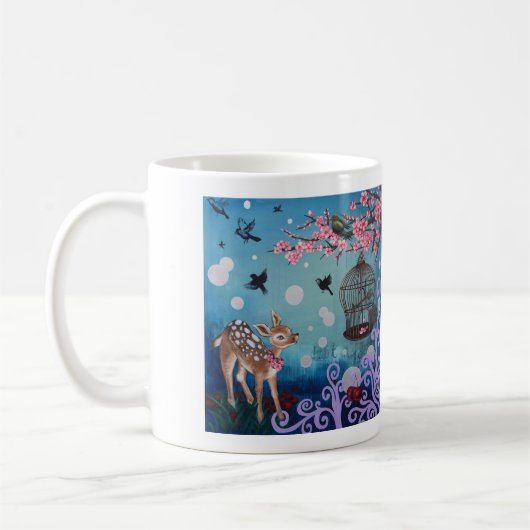 Double tasse de peintures par Josephine DeFrancis (Gauche)