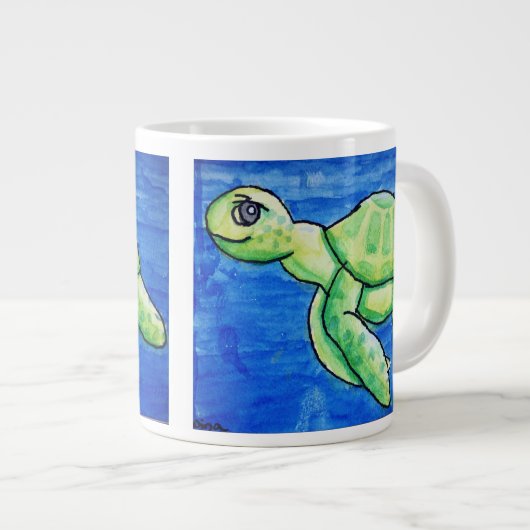 Double tasse d'éléphant de tortue de mer (Devant droit)