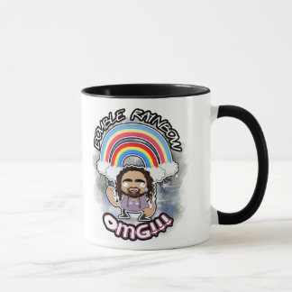 Double tasse OFFICIELLE d'arc-en-ciel
