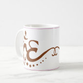 Double tasse rose de l'OM (Devant gauche)