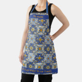 Double‑Text Azulejo Kitchen Apron  Schort (Insitu)