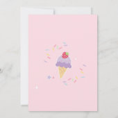 Double the Scoops Ice Cream Birthday Invitation Kaart (Achterkant)