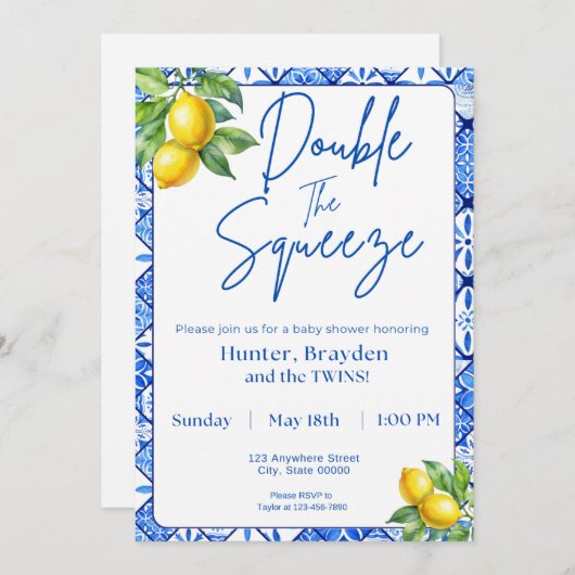Double The Squeeze Invitation (Devant / Derrière)