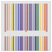 Double tissu géométrique de motif de code barres (Échantillon)