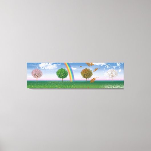 Double toile imprimé 4 saisons art numérique uniqu (Recto)