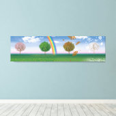 Double toile imprimé 4 saisons art numérique uniqu (Insitu (Plancher de Bois))