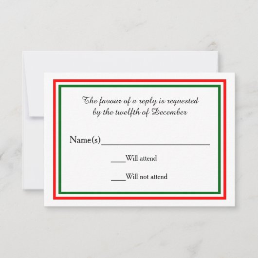 Double Triage de Noël - Carte RSVP (Devant)