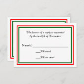 Double Triage de Noël - Carte RSVP (Devant / Derrière)