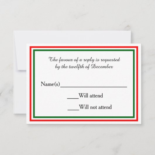 Double Triage de Noël - Carte RSVP (Devant)