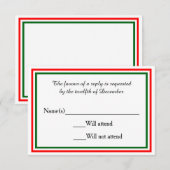 Double Triage de Noël - Carte RSVP (Devant / Derrière)