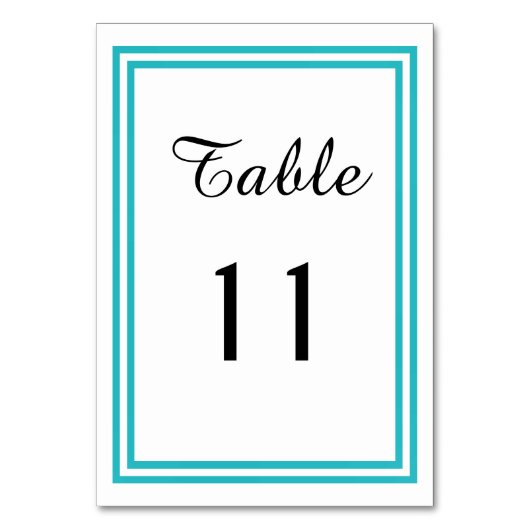 Double triage Turquoise - Carte de table (Par défaut)