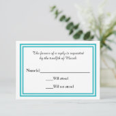 Double triage Turquoise - Carte RSVP (Debout devant)