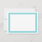 Double triage Turquoise - Carte RSVP (Dos)