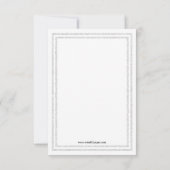 Double Trim Argent - Invitation Bachelorette 3x5 (Dos)