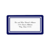 Double Trim bleu - Étiquette de adresse (Devant)